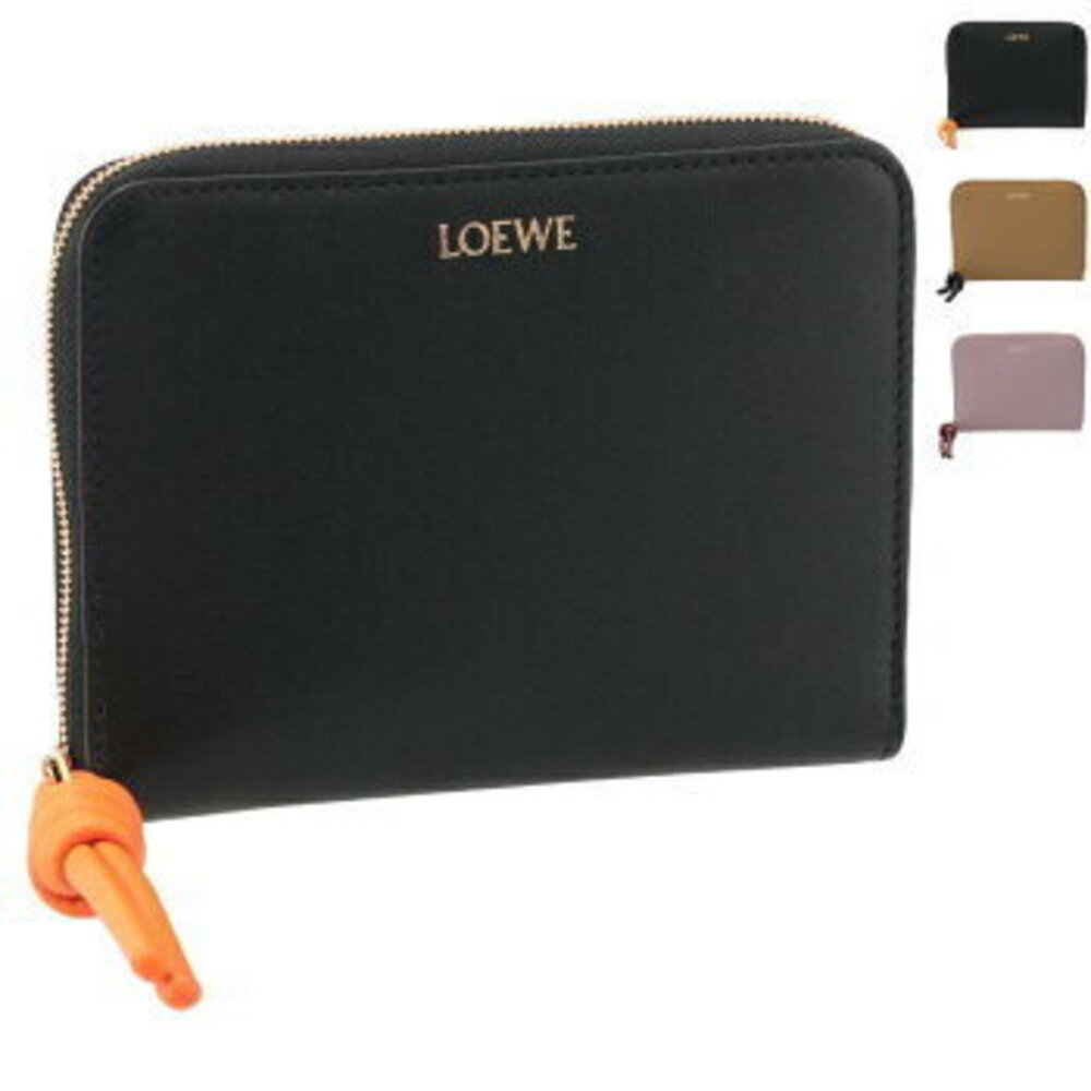 Loewe KNOT Compact Zip Wallet Bifold Round Zipper